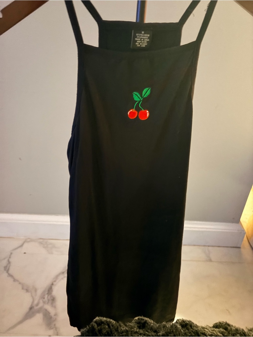 Black Cherry Embroidered mini dress